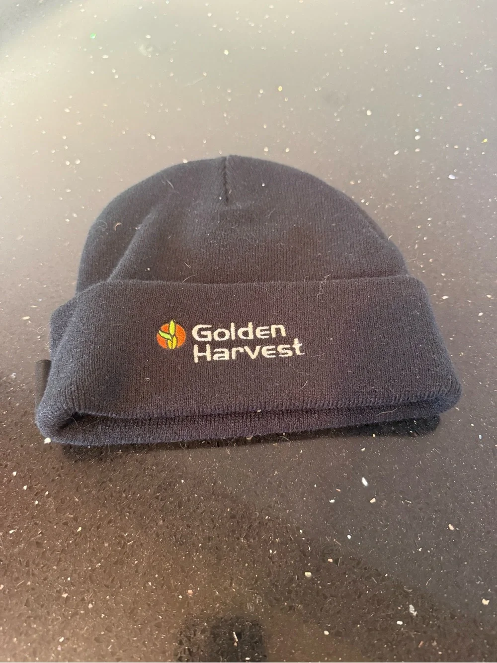 Golden Harvest Black Knit Beanie